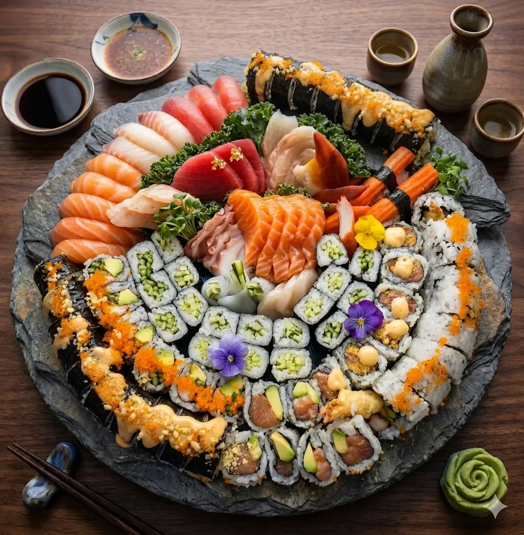 Premium sashimi party platter 100 pieces